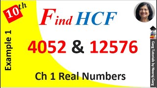 Find the HCF of 4052 and 12576 by using the Prime Factorization Method