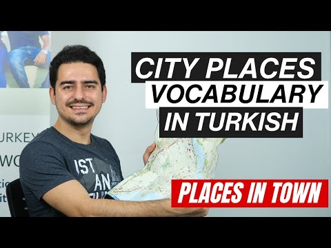 Learn City and Address Vocabulary in Turkish Language | Places in Town for Beginner Level Students
