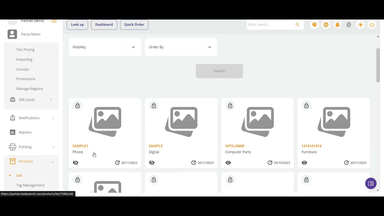 partner platform - products part 1