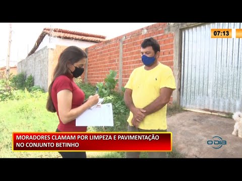 Moradores do Conjunto Betinho reclamam de falta de paveamento e saneamento 11 01 2021