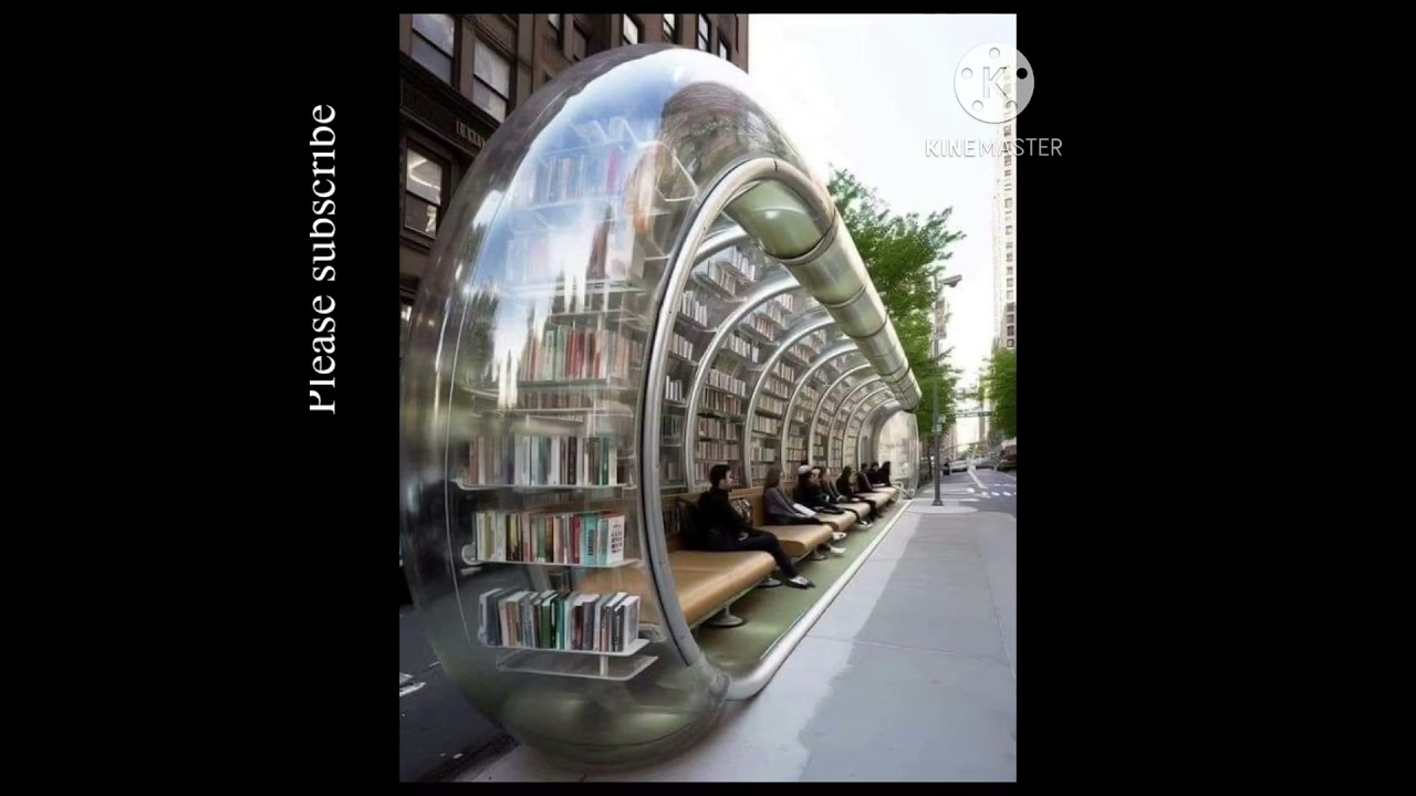 Beautiful bus stop library