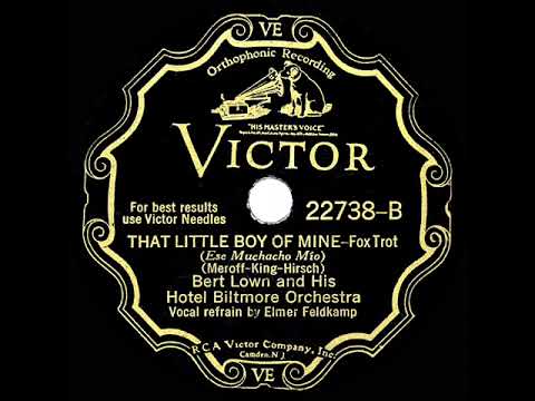 1931 Bert Lown - That Little Boy Of Mine (Elmer Feldkamp, vocal)