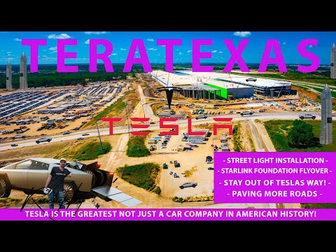 Tesla GigaTexas #TeraTexas factory update - #Cybertruck #4680 Construction Drone Update #MonroeLive