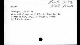 Jess Morris: Goodbye Old Paint (1942)