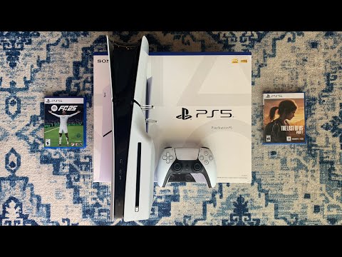 PlayStation 5 Disc Console Slim 4K 8K HDR Unboxing + Gameplay