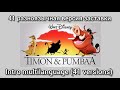 Timon And Pumbaa 41 Versions Intro 41 версия заставки