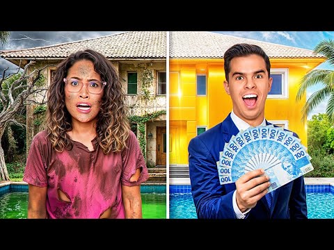 WE DIVIDED THE NEW MANSION FOR 24 HOURS AND THE LAST ONE TO LEAVE HIS HALF, WINS!