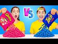 NEW 123GO Eating One Color Food 🩷 Blue Vs Pink ASMR Challenge Boys Vs Girls