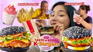MCDONALD’S NEW KOREAN K-BURGER + STRAWBERRY BANANA SUNDAE | TASTE OF KOREA TASTE TEST (worth it ba?)
