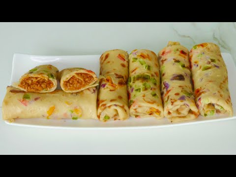 Vegetables crêpes | How to make stuffed vegetables meat crepes | Stuffed meat vegetables crêpes.
