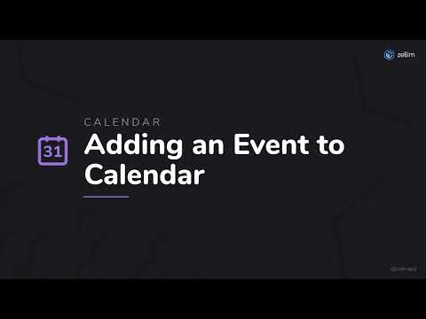 Adding an Event to a Calendar