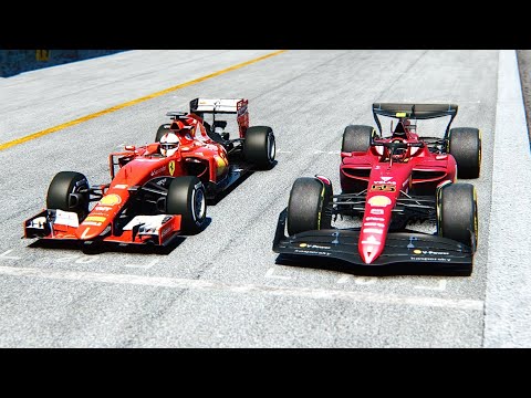 Ferrari F1 2022 F1-75 vs Ferrari F1 2015 Sebastian Vettel at Barcelona GP