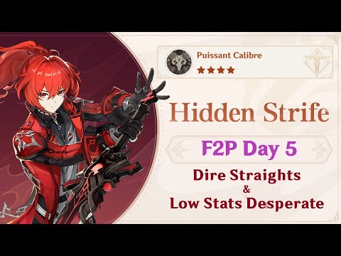 F2P Hidden Strife Guide - Day 5 - Dire Straights - 400 ATK characters on Desperate Difficulty