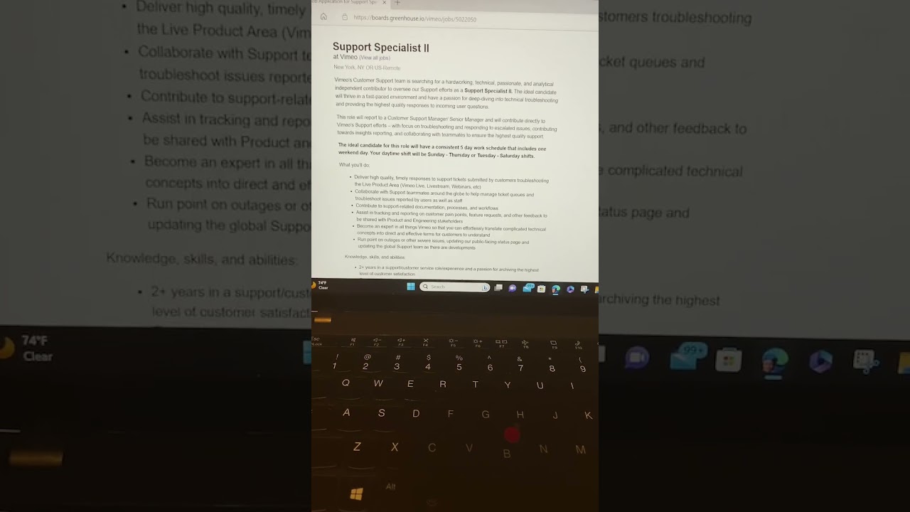 Vimeo is hiring! $54,000.00-$77,000.00 salary range. Remote