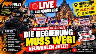 🔴 LIVE Nürnberg | „Die Regierung muss weg!“ Montagsdemo am Hallplatz | 26.10.202