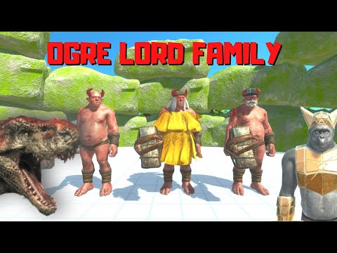 OGRE LORD FAMILY ARE CHALLENGED BY THE PRIMATES & C.DINOS IN THEIR CASTLE  - ARBS