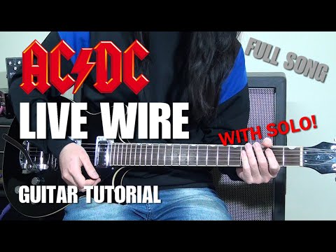 Guitar Tutorial | Live Wire | AC/DC | Full Song With Tabs  | Solo Included