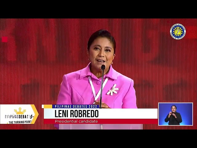 At Comelec debate, Robredo flexes why 'best man for the job is a woman'