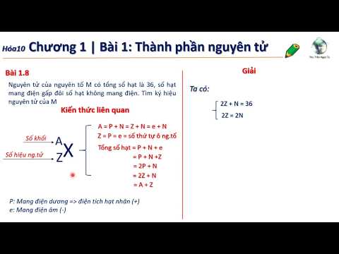 ✔ Hóa10| PP Tìm nhanh nguyên tố M khi đề cho tổng số hạt