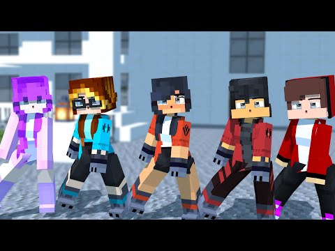 COUPLE DANCE | CHICKEN WINGS MEME | GANGNAM STYLE DANCE | MAIZEN, EIN, APHAMU - Minecraft Animation