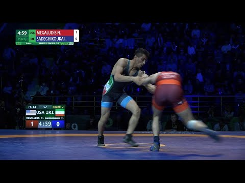 Round 2 FS - 61 kg: N. MEGALUDIS (USA) v. I. SADEGHIKOUKA (IRI)