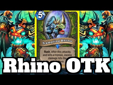 STOMPING the Opponent! Trampling Rhino Standard OTK Combo! | Hearthstone