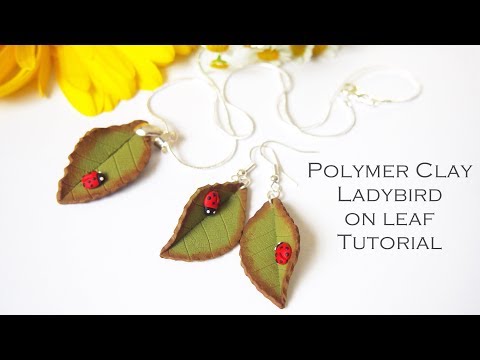 Ladybird on Leaf Polymer Clay Tutorial