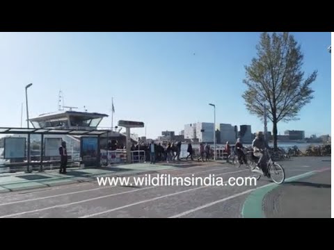 Catching a ferry from Centraal Station to Buiksloterweg, Amsterdam