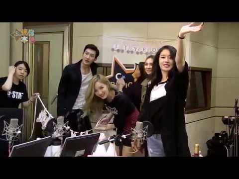 [140606] SNSD's Sunny blows kiss T-ARA's Jiyeon at MBCRadio