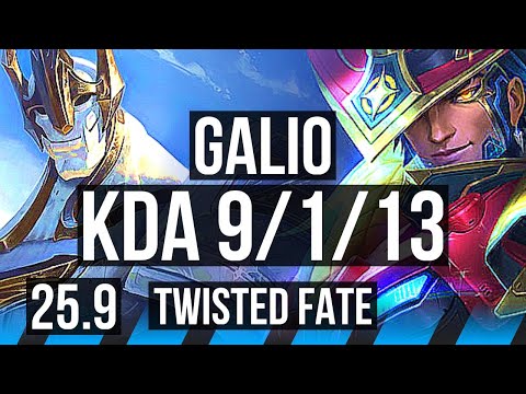 GALIO vs TWISTED FATE (MID) | 9/1/13 | EUW Diamond | 25.9