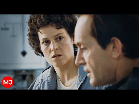 Reaction of Ripley when she founds out that Bishop's android - Aliens (1986) in 1080p