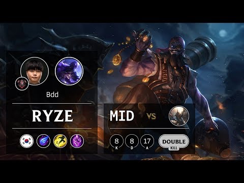 Ryze Mid vs Pantheon - KR Grandmaster Patch 10.2