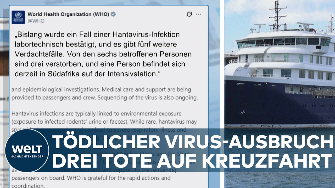 HANTAVIRUS: Tödlicher Ausbruch auf Kreuzfahrtschiff im Atlantik – WHO meldet drei Tote