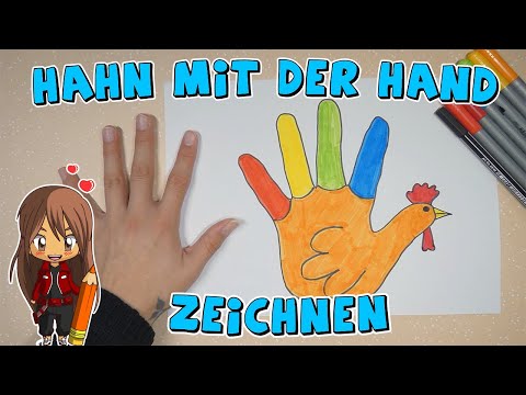 Rooster simply drawing for kids | from 5 years | Drawing with Evi | German