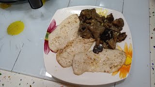 Filetes de pollo en la freidora de aire
