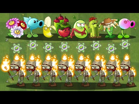 All Plant Power Up vs 99 Torchlight Zombie - Who Will Win? - PvZ 2 Challenge