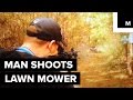 This Man Packed A Lawn Mower With Explosives Shot It With A Rifle Then Lost His Leg