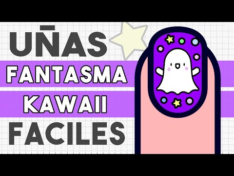 ¡FÁCILES + TIPS! · UÑAS FANTASMAS KAWAII 👻 HALLOWEEN