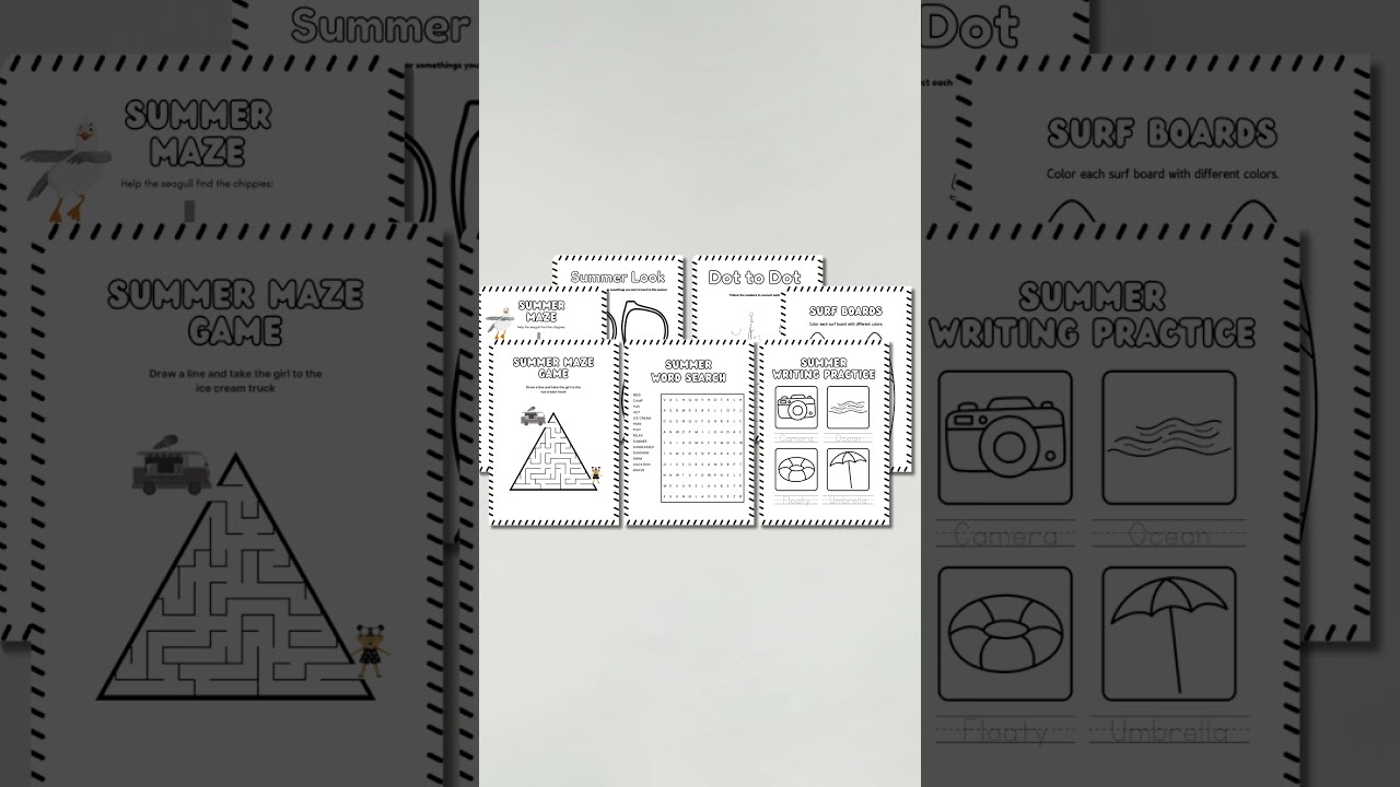 Printable Summer Workbook for Kids Ages 4–9 | Flip-Through & Download Info