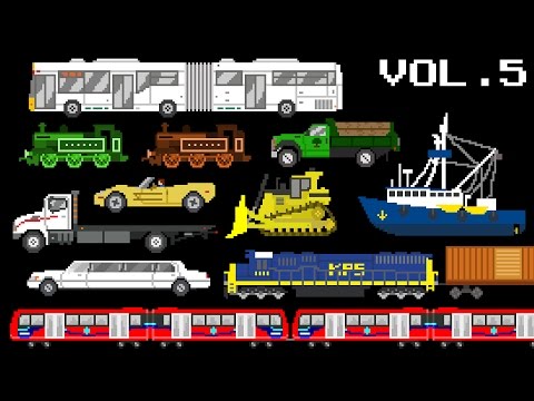 Vehicles Collection Volume 5 - Railway, Water, & Street Vehicles - The Kids' Picture Show