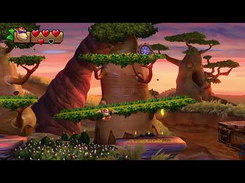 Donkey Kong Country Tropical Freeze: 3-1 Grassland Groove (Puzzle pieces + KONG)