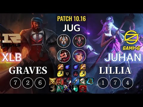 RNG XLB Graves vs OZ Juhan Lillia Jungle - KR Patch 10.16