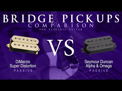 DiMarzio SUPER DISTORTION vs Seymour Duncan ALPHA & OMEGA - Passive Bridge Guitar Pickup Comparison