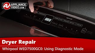Whirlpool Dryer WED7500GC0: Diagnostic Mode, Error Codes & Troubleshooting
