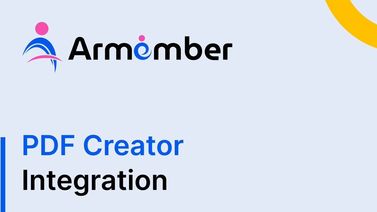 How to Integrate PDF Creator Addon with ARMember Pro Plugin