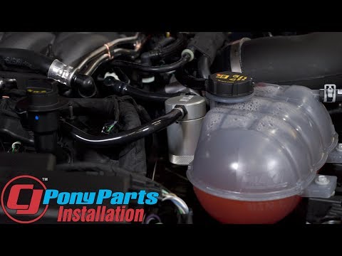 2018-2023 Mustang GT J&L Oil Separator Company Oil Separator 3.0 Clear Anodized Passenger Side Kit