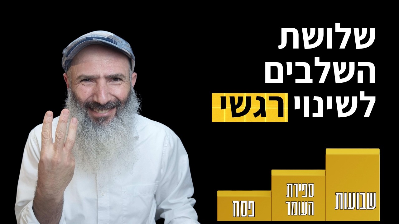 תהליך פסיכולוגי בשלושה שלבים (פסח, ספירת העומר ושבועות)