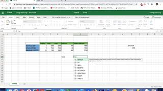 Office 365 Excel online 2020 (part 3) tutorial : lock cell, absolute cell reference and more