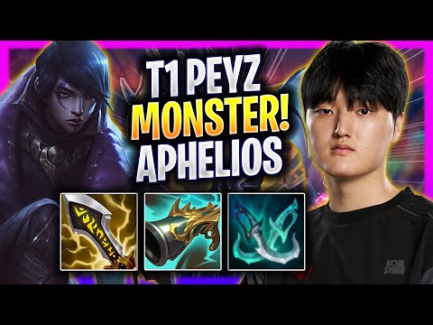 T1 PEYZ IS A MONSTER WITH APHELIOS! - T1 Peyz Plays Aphelios ADC vs Yunara!