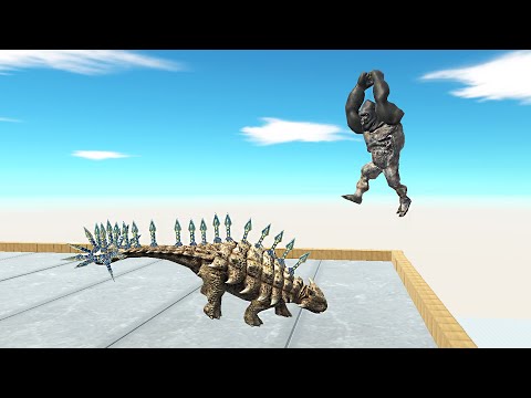 ANKYLOSAURUS ATTACKS WITH A TAIL WITH STAKES VS EVERY UNIT | ANIMAL REVOLT BATTLE SIMULATOR